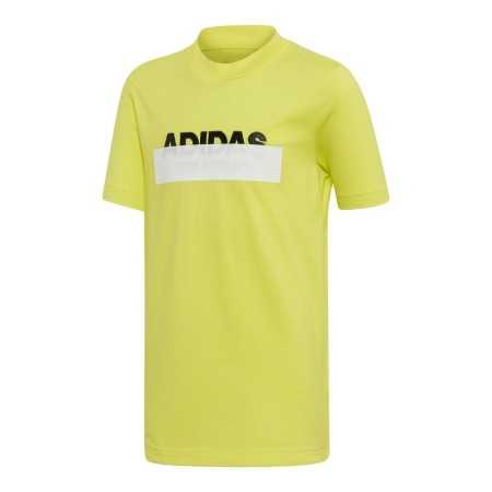 Kurzarm-T-Shirt für Kinder Adidas YB ID LIN TEE DV1652 Gelb