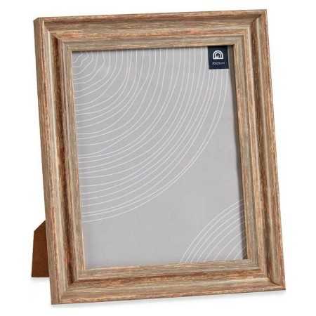 Photo frame Copper 26 x 2 x 31 cm Crystal Wood Brown Plastic