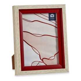 Photo frame Red Brown 17 x 2 x 21,8 cm Crystal Wood Plastic