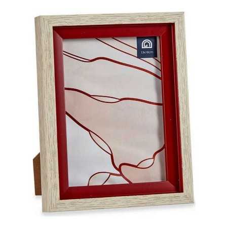 Cadre photo Rouge Marron 17 x 2 x 21,8 cm Verre Bois Plastique