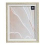 Cadre photo Marron Blanc 24 x 2 x 29 cm Verre Beige Plastique