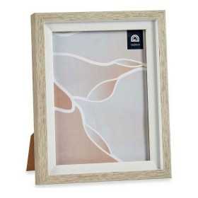 Photo frame Brown White Crystal Beige Plastic