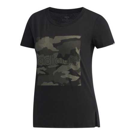 Damen Kurzarm-T-Shirt Adidas Boxed Como Graphic Schwarz