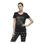 T-shirt à manches courtes femme Adidas Boxed Como Graphic Noir