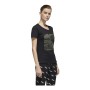 T-shirt à manches courtes femme Adidas Boxed Como Graphic Noir