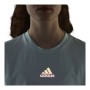 Short-sleeve Sports T-shirt Adidas Aeroready You for You Light Cyan