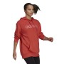 Tröja med huva Dam Adidas Essentials Logo Röd