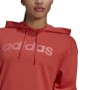 Tröja med huva Dam Adidas Essentials Logo Röd