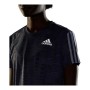 Women’s Short Sleeve T-Shirt Adidas Own The Run Steel Blue