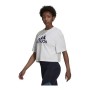 T-shirt med kortärm Dam Adidas You For You Cropped Vit (2XS)