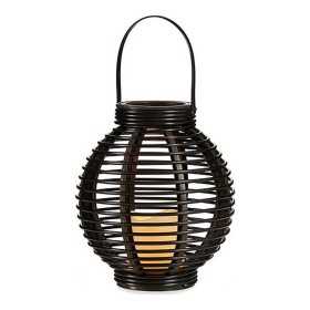 Lantern LED Candle Brown Plastic (21 x 25 x 21 cm)