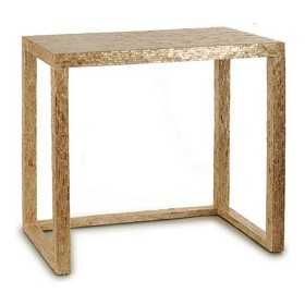 Tisch Eingangsbereich Beige Weiß Gold Perlmutt Spanplatte 30,5 x 78 x 90,5 cm