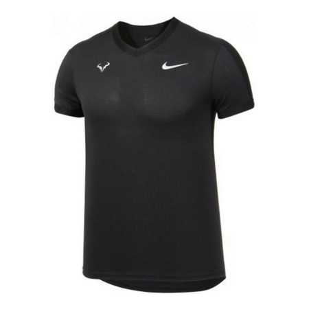 Men’s Short Sleeve T-Shirt Nike Court Dri-FIT ADV Rafa Black