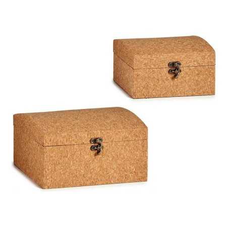 Koffertset Kork Trä MDF (2 pcs)