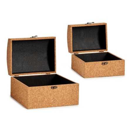 Set of Chests World Map Cork MDF Wood (2 pcs)