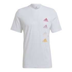 T-shirt med kortärm Herr Adidas Essentials Gradient Vit