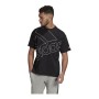 Herren Kurzarm-T-Shirt Adidas Giant Logo Schwarz