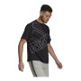 T-shirt med kortärm Herr Adidas Giant Logo Svart