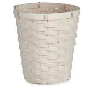 Cache-pot 20 x 19 x 20 cm Blanc PVC Bambou