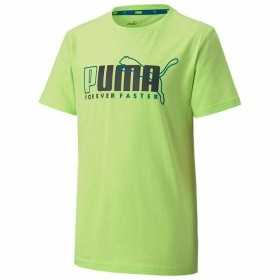 Child's Short Sleeve T-Shirt Puma ALPHA GRAPHIC TEE 583188 Green (6 Years)