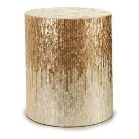 Stool Silver Golden Mother of pearl DM (40 x 46 x 40 cm)