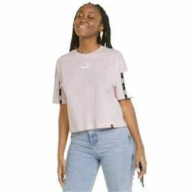 Women’s Short Sleeve T-Shirt Puma Power Tape Cropped Pink