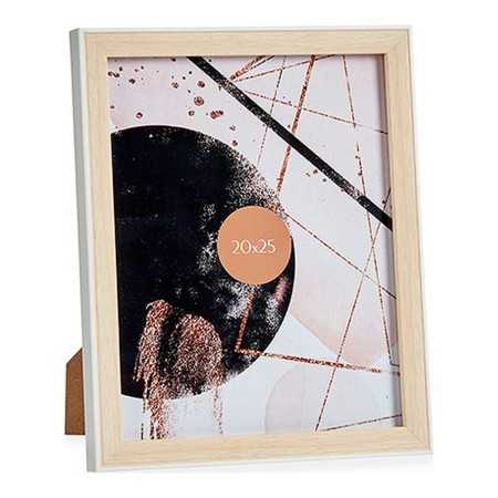 Photo frame White 22,6 x 2 x 27,6 cm Brown Plastic Glass (20 x 25 cm)