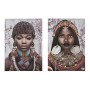 Set of 2 pictures Canvas Ethnic Lady 70 x 50 x 1,5 cm