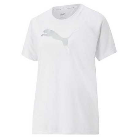 Damen Kurzarm-T-Shirt Puma Evostripe Weiß