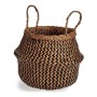 Panier Marron Noir Naturel Joncs 8 L 31 x 38 x 31 cm