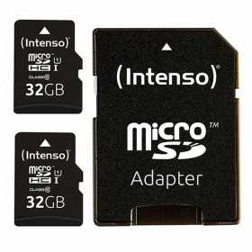 Carte Mémoire Micro SD avec Adaptateur INTENSO 32 GB x 2