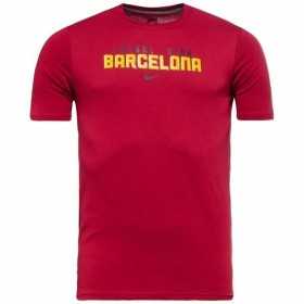Child's Short Sleeve T-Shirt Nike FC Barcelona Club Red
