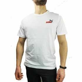 Short-sleeve Sports T-shirt Puma Essentials+ Embroidery M White