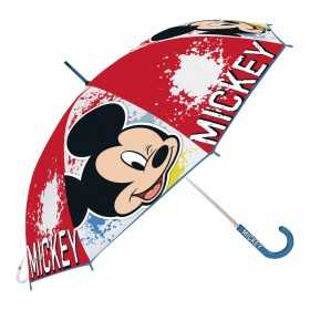 Paraply Mickey Mouse Happy smiles Röd Blå (Ø 80 cm)