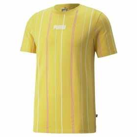 T-shirt med kortärm Herr Puma Modern Basics Stripe M Gul