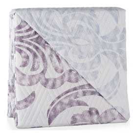 Reversible Bedspread Damascado Purple White (260 x 180 cm)