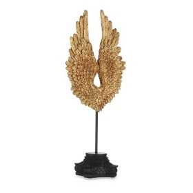 Decorative Figure Angel Wings Golden Black 10 x 43 x 17,5 cm