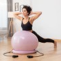 Yoga-Ball mit Stabilitätsring und Widerstandsbändern AshtanBall InnovaGoods Rosa (Restauriert B)