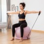 Yoga-Ball mit Stabilitätsring und Widerstandsbändern AshtanBall InnovaGoods Rosa (Restauriert B)