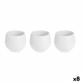 Set de pots 6,2 x 6,2 x 6,6 cm Blanc Plastique (8 Unités)