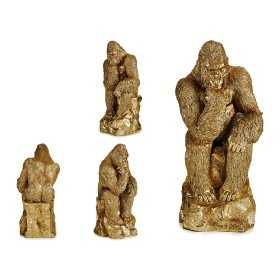 Figurine Décorative Gorille Doré 20,5 x 47 x 23,5 cm