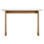 Table d'appoint Home ESPRIT Blanc Marron Marbre Bois de manguier 120 x 38 x 77 cm