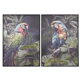 Painting Home ESPRIT Parrot Tropical 70 x 3,5 x 100 cm (2 Units)
