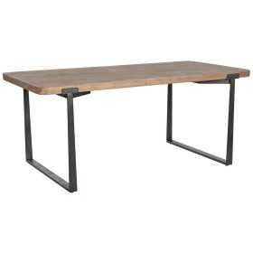 Dining Table Home ESPRIT Brown Black Iron Fir 180 x 90 x 76 cm