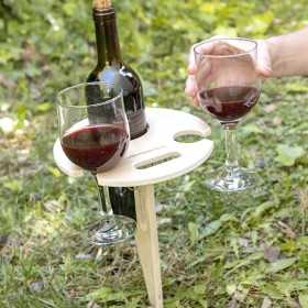 Table à Vin Pliante et Portable pour l'Extérieur Winnek InnovaGoods WINNEK Bois (Reconditionné B)