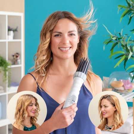 3-in-1-Haartrockner, Styler und Lockenbürste Dryple InnovaGoods DRYPLE 550 W Weiß ABS (1) (Restauriert A+)