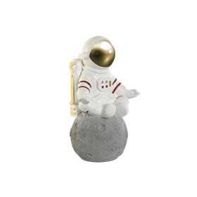 Decorative Figure Home ESPRIT White Golden Astronaut 32,6 x 27,5 x 55,5 cm