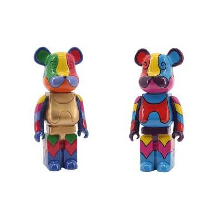 Deko-Figur Home ESPRIT Bunt Bär 13,5 x 10,5 x 29,5 cm (2 Stück)