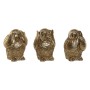 Decorative Figure Home ESPRIT Golden Owl 11 x 11 x 15 cm (3 Units)