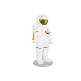 Prydnadsfigur Home ESPRIT Vit Silvrig Astronaut 46 x 49 x 118 cm